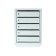 Mailing box multi -sectional, 5 sections, with the back wall, gray, Mix door