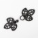 Decorative fastener "Leaves", 5.5 × 2.6 cm, black color