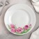 Porcelain plate "Pink tulips", D = 20 cm, white