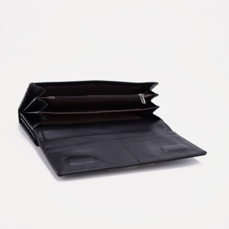 Women's wallet on magnets, black color-2