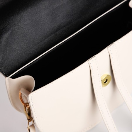 Bag Women's saddle on the shoulder, lightning department, 21x16.5x6.5 cm, white color-8