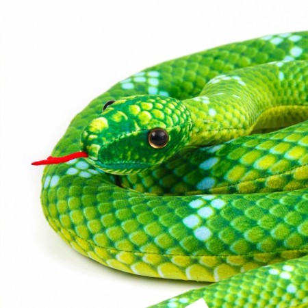 Soft toy "Snake", 30 cm/140 cm, green color-7