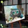 Picture on numbers with luminous paint, 40 × 50 cm "Cheshire cat" 32 colors