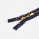 Metal zipper, No. 3, non-proceeding, automatic lock, 30 cm, dark blue/gold color