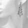 New Year! Earrings "New Year" spiral-Christmas tree, colored in silver