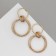 Earrings Metal "Chicago" two rings, color gold