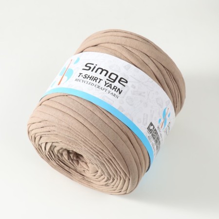 Knitted yarn secondary 90% cotton, 10% p/e, 100m/450 ± 50 g (cappuccino) mix-2