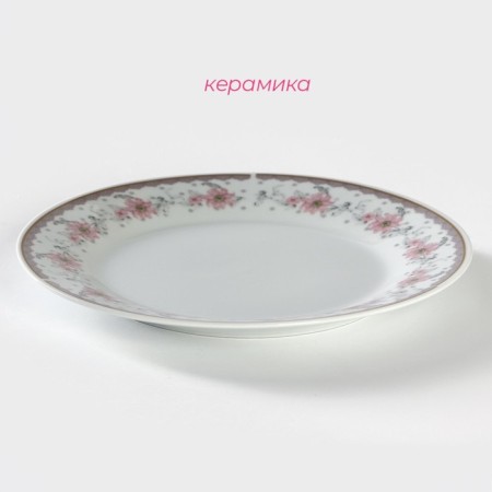 Plate Ceramic dinner shade "Madonna", d = 23 cm, white color-1