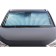 Sunscar curtain on the frontal/rear window, reflective, sliding, 65 cm