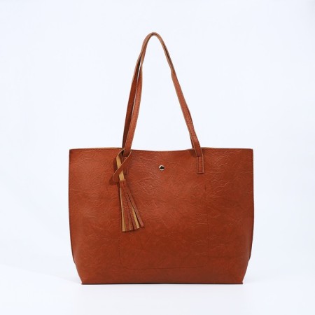 Shopper bag on magnet, brown color