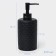 Savanna bathroom accessories set, 2 items: dispenser, glass, black color