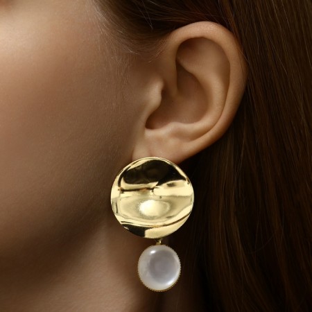Earrings Assorted Antiquity Circle, Color Gold-3