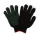 Garden gloves, x/b, knitting grade 10, 4 threads, size 9, with PVC dots, black, Greengo