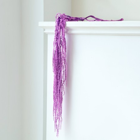 Dry amaranth flowers, 100 g, sheet size: from 50 to 60 cm, purple color