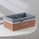 Basket for storage of the storage shares, 24 × 15.5 × 10 cm, medium, brown color