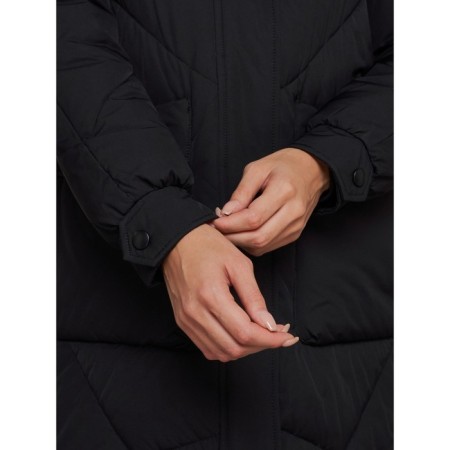 Coat insulated winter female, size 50, black color-13