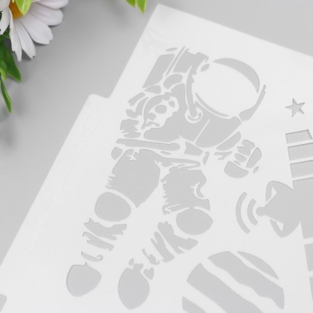 Stencil Plastic "Journey into Cosmos" 21x29.7 cm-5