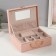 Casket to the leatherette for jewelry "Case. Chess" Pink 17.5x24x9 cm