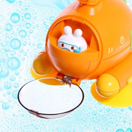 Children's shower for the bath "Submarine", with a brush for washing the head, works from batteries-8