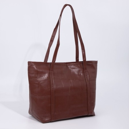 Zipper bag with zipper, brown color-1