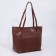 Zipper bag with zipper, brown color