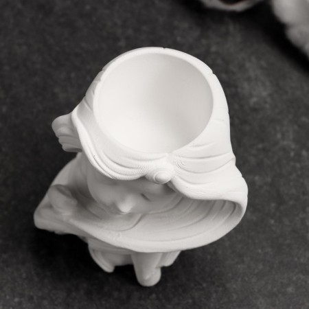 Figure pot "Girl with long hair" 6x8x9cm-4