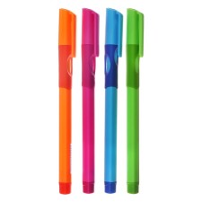 A set of ballpoint pens 12 pieces, 0.7mm, a case with a rubber holder, blue ink, mic