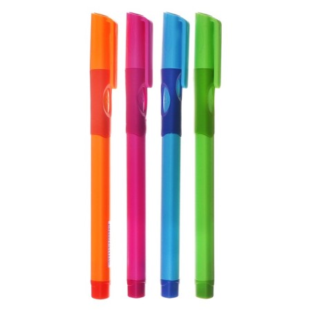 A set of ballpoint pens 12 pieces, 0.7mm, a case with a rubber holder, blue ink, mic