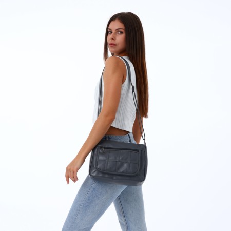 Women's bag with lightning, gray color-6