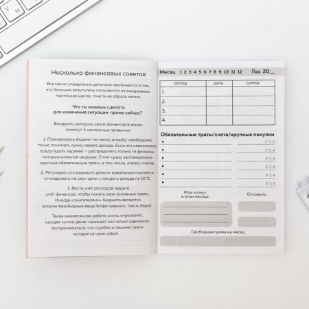 Smart notebook Cashbook A6, 68 sheets “Since March 8. Flamingo "-4