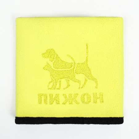 An animal towel is supervoting, medium, 30 x 60 cm, yellow-1