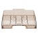 Horizontal "expert" tray, tinted brown