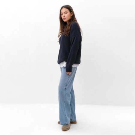 Jumper female MIST of large knit, blue, p. L (48-50)-4