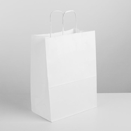 Package Crafts without print, round handle 26 x 15 x 35 cm