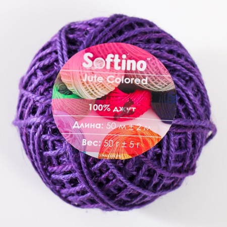 Yarn 100% juts "Softino Jute Colored" 50m ± 2m violet 50 g-3