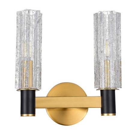 Sconces st. SL1238.301.02. Casali. 2x40 watts, E14, 23x24.7 cm, brass color-1