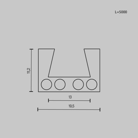 Technical TRX160-115B Busbar Trunkings Elasity, 5000x20x12 mm, black color Black-4