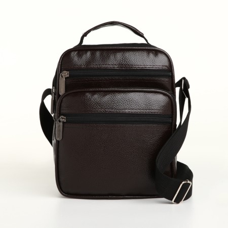 Male bag, 21.5*10*17 cm, lightning departure, 3 n/pocket, reg. Min, brown-1