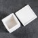 Figure Kashpo "Cuba Horizontal" with a tray, white, 0 25 l/ 8x6x6cm