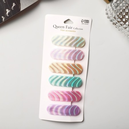 Invisibility for Herty hair (set 6 pcs) Summer Disco, 5.5 cm, mix-2