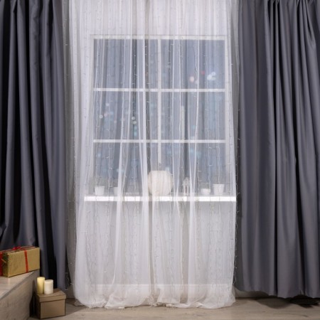 Garland "Curtain" 2 × 3 m, IP20, transparent thread, 720 LED, glow blue, 8 modes, 220 V-2