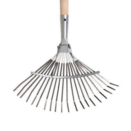 Robble fan, plate, 20 teeth, galvanized, wooden stalk-3