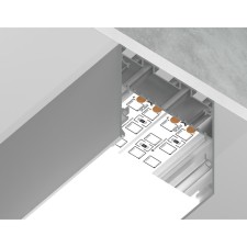 Profile aluminum overhead/suspended ambrella Illumination Profile System, GP3050AL, 2000x45x42 mm, silver color, matte dial
