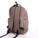 Young backpack from textiles with lightning, 5 pockets, brown color