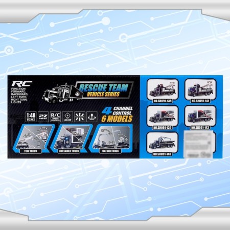 Radio -controlled truck "tow truck", 1:48, works from the battery-6