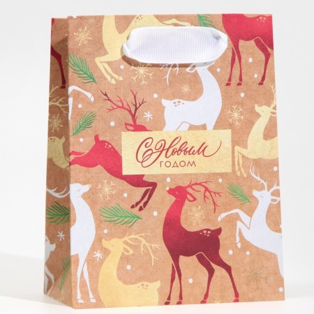 Craft vertical “Golden hoof”, S 12 x 15 x 5.5 cm, New Year