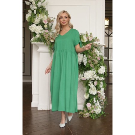 Women's dress, size 48, green color-5