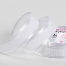 The tape is decorative, repression/satin, 25 mm, 9.1 ± 0.5 m, white No. 001