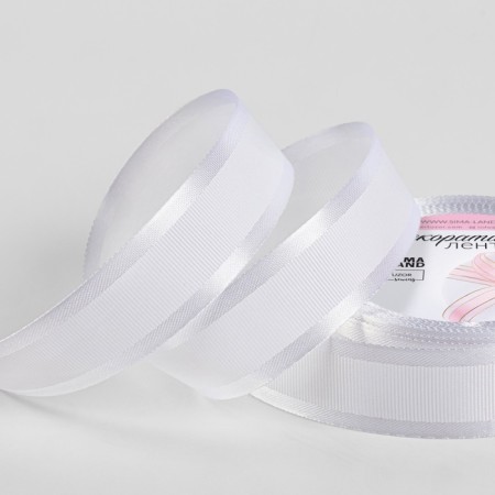 The tape is decorative, repression/satin, 25 mm, 9.1 ± 0.5 m, white No. 001