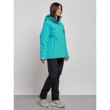 Ski costume is women's winter, size 58, green color-2